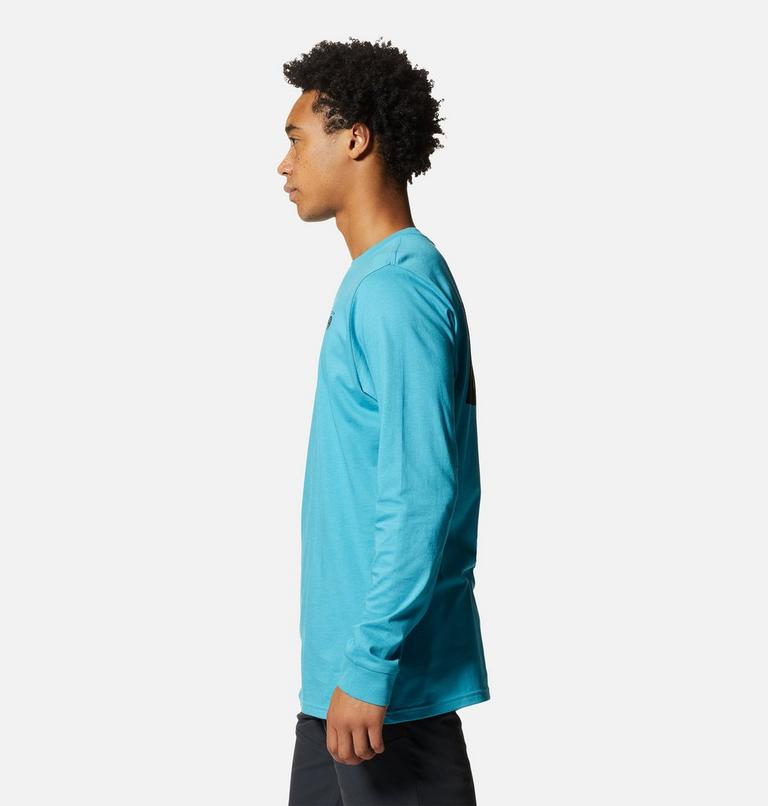 T-shirt à manches longues MHW Logo in a Box Homme, Color: Teton Blue, image 3