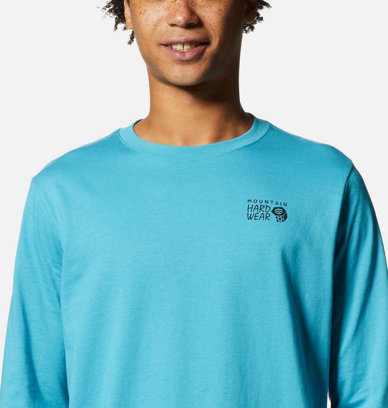 T-shirt à manches longues MHW Logo in a Box Homme, Color: Teton Blue, image 4