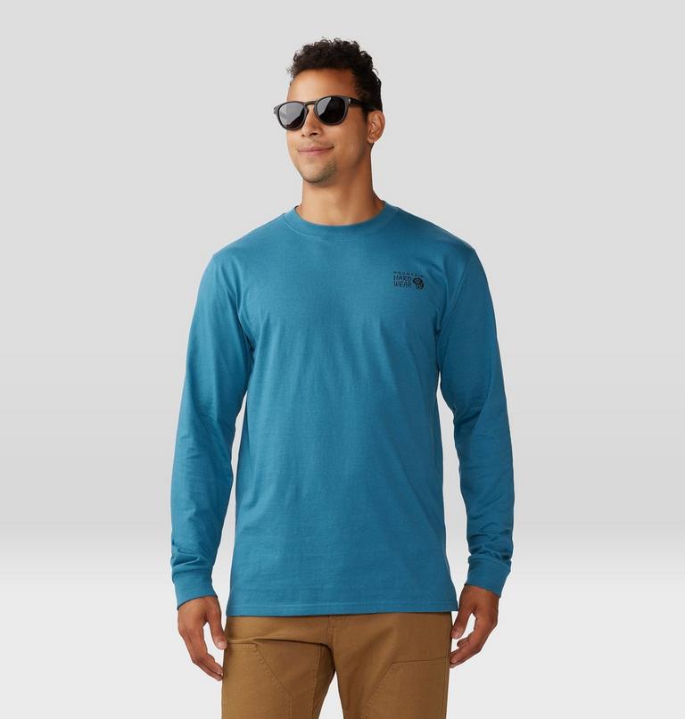 Men's Box Logo Long Sleeve, Color: Baltic Blue, image 6