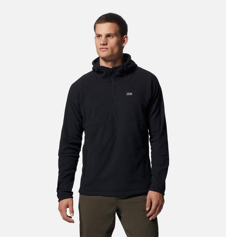 Men's Summit Grid Hoody, Color: Black, image 1