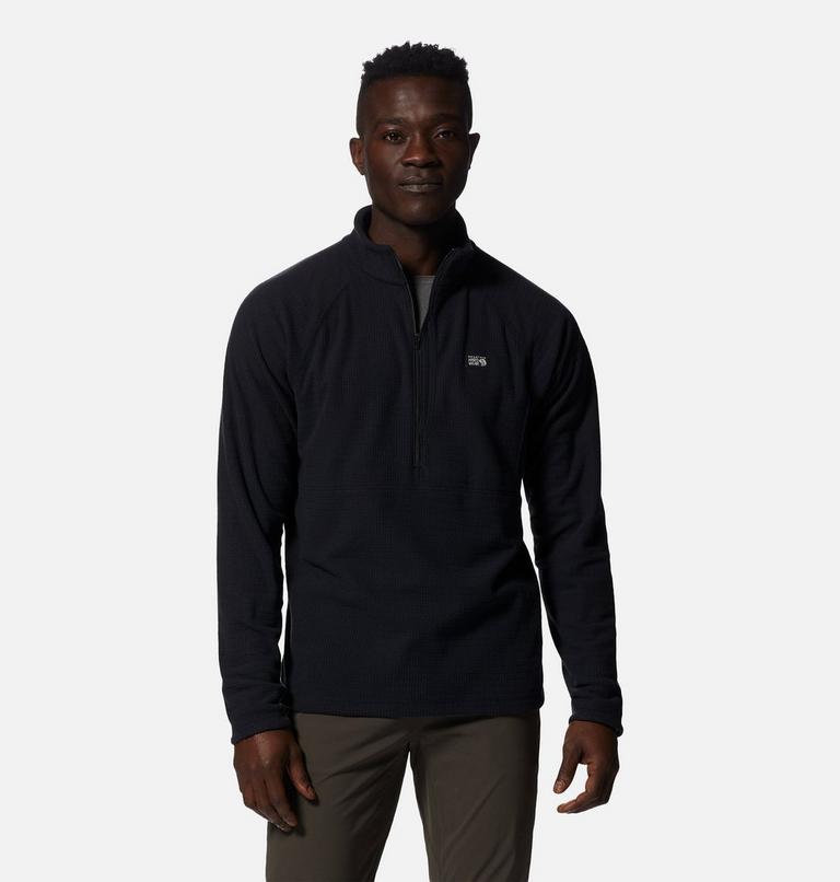 Men's Summit Grid Half Zip, Color: Black, image 5