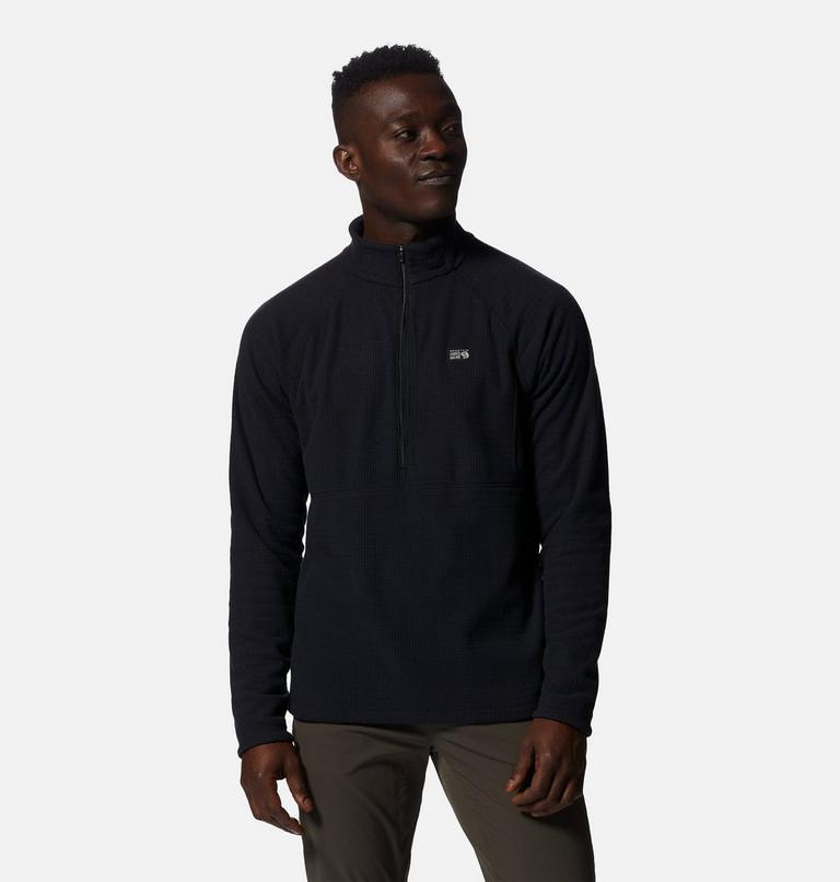 Men's Summit Grid Half Zip, Color: Black, image 1
