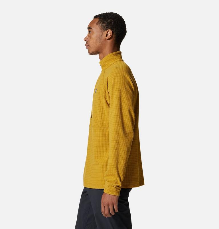 Chandail à demi-fermeture éclair Summit Grid Homme, Color: Desert Yellow, image 3