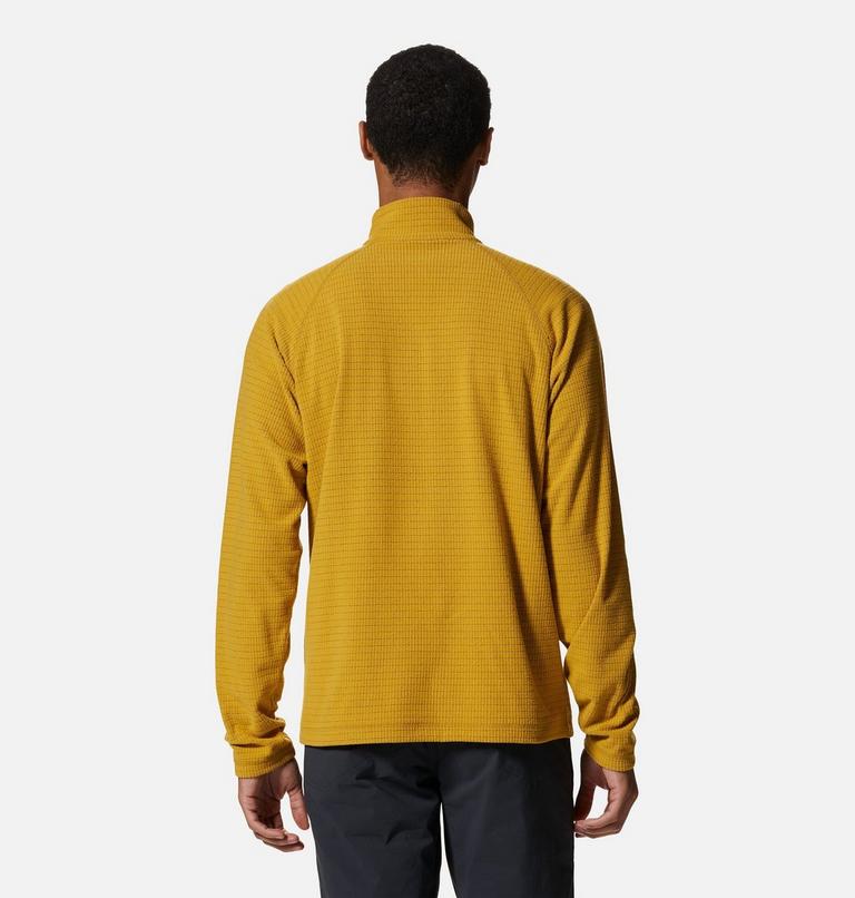 Chandail à demi-fermeture éclair Summit Grid Homme, Color: Desert Yellow, image 2