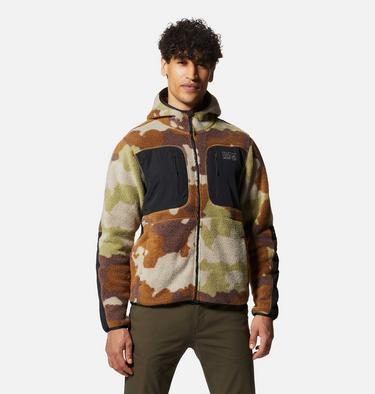 Men's HiCamp Fleece Hoody, Color: Corozo Nut Pines Camo, image 1