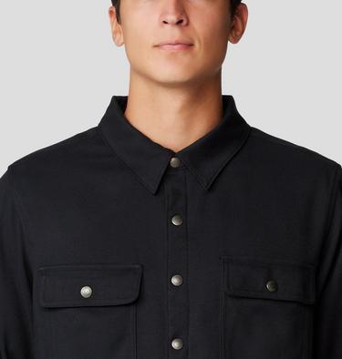 Men's Outpost Long Sleeve Lined Shirt, Color: Black, image 8