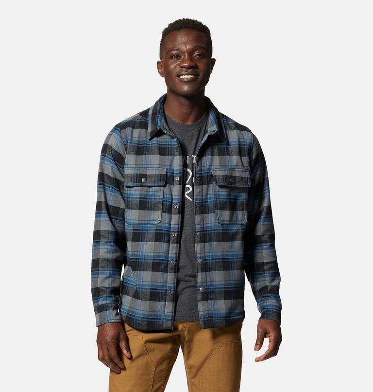 Chemise doubl&eacute;e &agrave; manches longues Outpost Homme, Color: Foil Grey Hot Spring Plaid, image 6