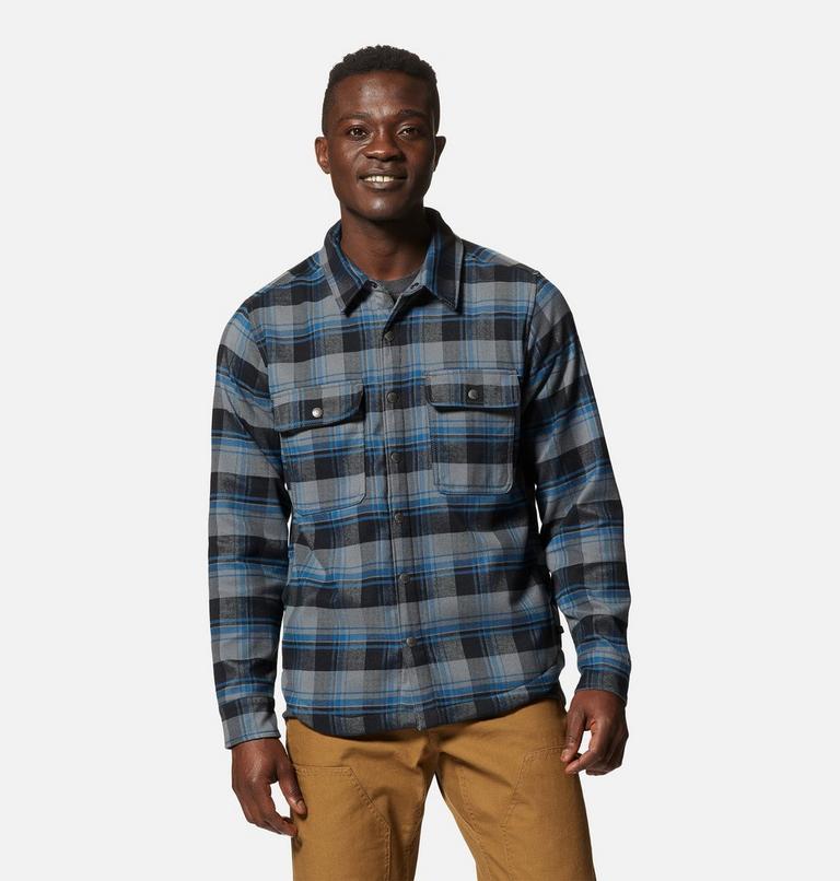 Chemise doubl&eacute;e &agrave; manches longues Outpost Homme, Color: Foil Grey Hot Spring Plaid, image 1