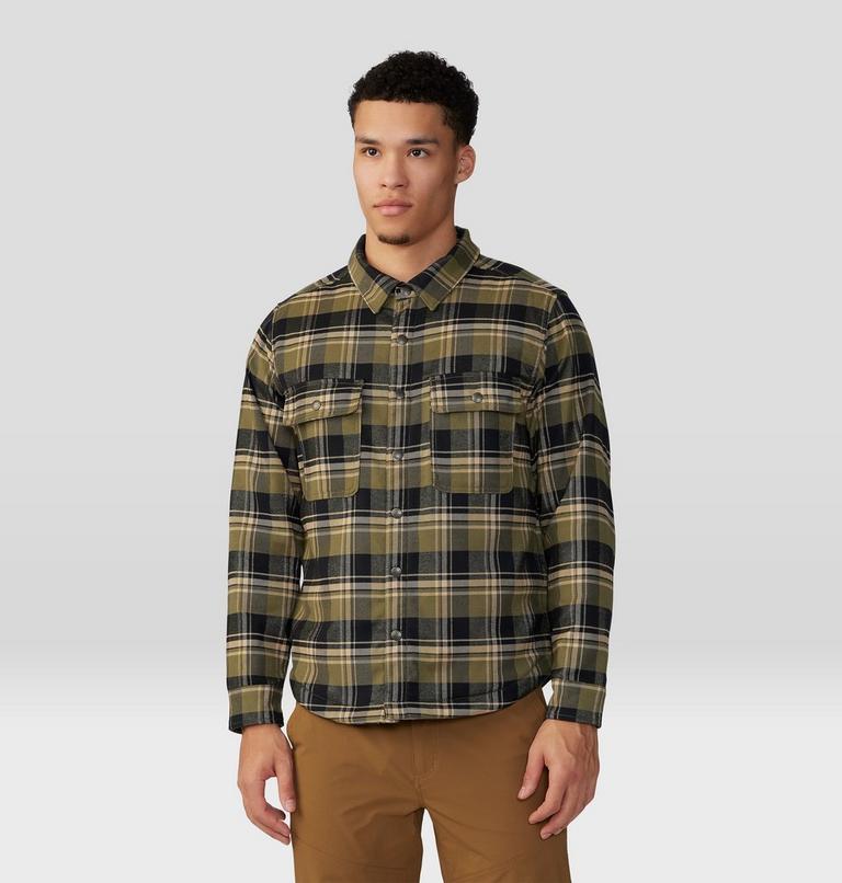 Chemise doublée à manches longues Outpost Homme, Color: Combat Green Hot Spring Plaid, image 1