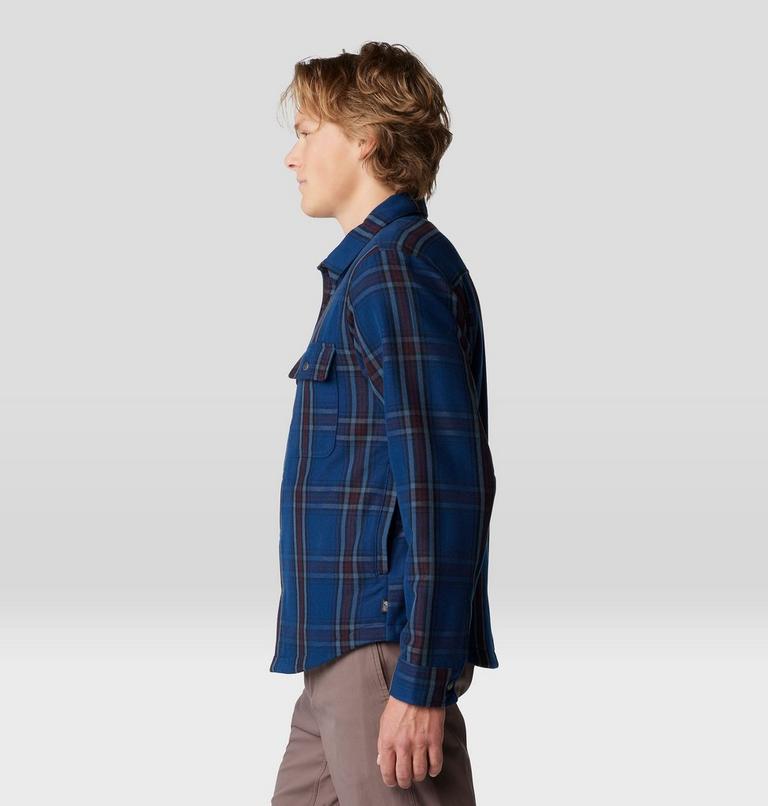 Men's Outpost Long Sleeve Lined Shirt, Color: Outer Dark Highball Plaid, image 3