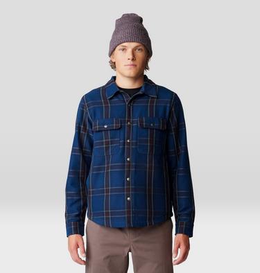 Men's Outpost Long Sleeve Lined Shirt, Color: Outer Dark Highball Plaid, image 5