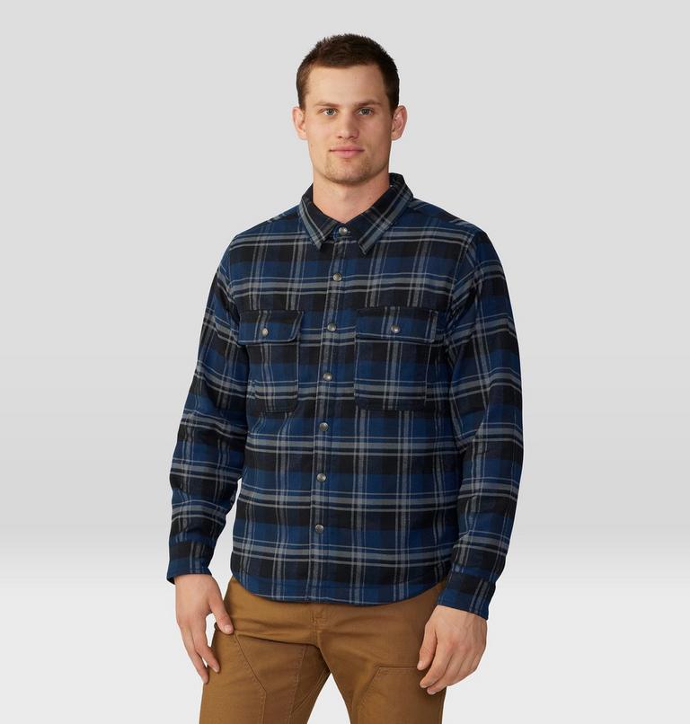 Chemise doublée à manches longues Outpost Homme, Color: Hardwear Navy Hot Sprint Plaid, image 1