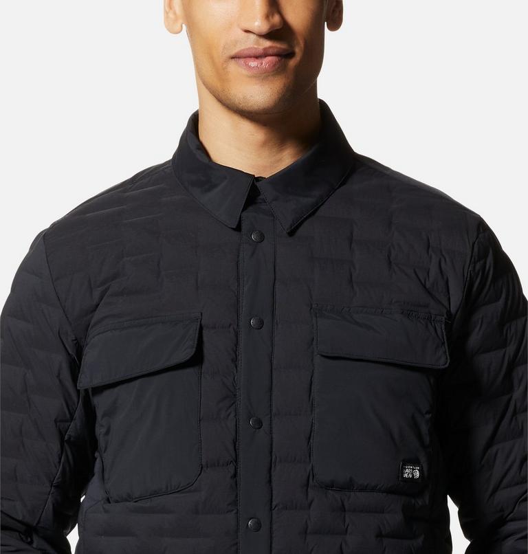 Men's Stretchdown Light Shacket, Color: Black, image 4