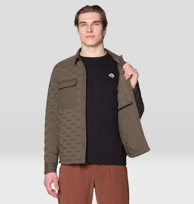 Men's Stretchdown Light Shacket, Color: Ridgeline, image 6