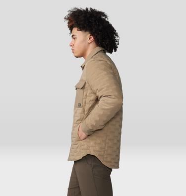 Men's Stretchdown Light Shacket, Color: Trail Dust, image 3