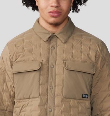 Men's Stretchdown Light Shacket, Color: Trail Dust, image 4