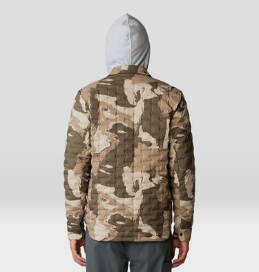 Men's Stretchdown Light Shacket, Color: Badlands Snowdrifts Print, image 6