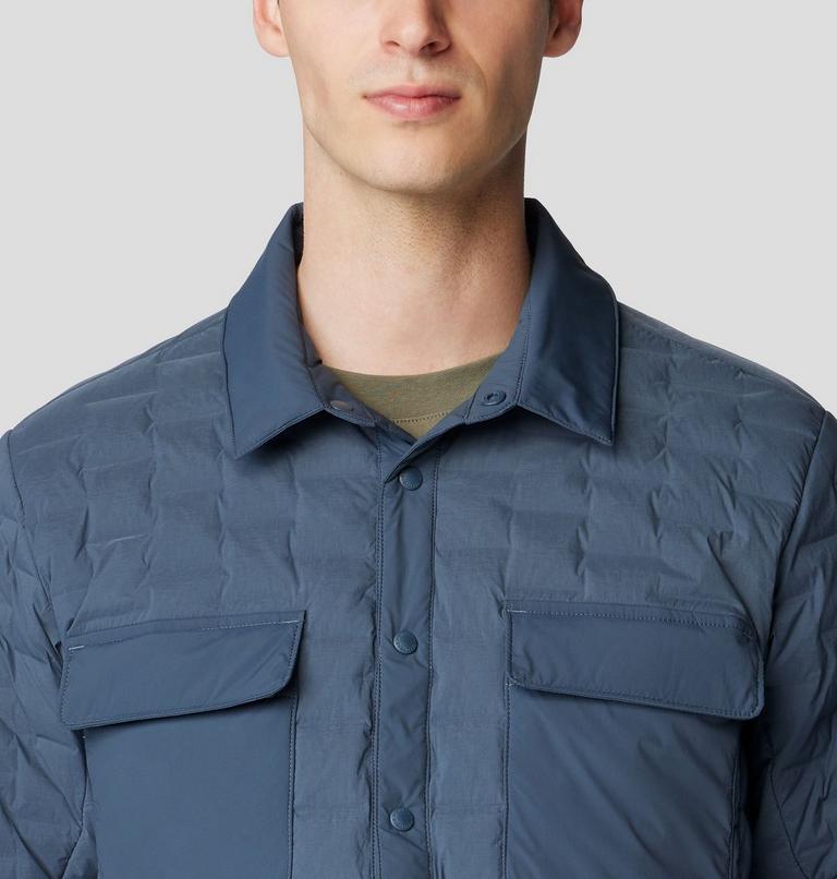 Men's Stretchdown Light Shacket, Color: Moon Blue, image 5