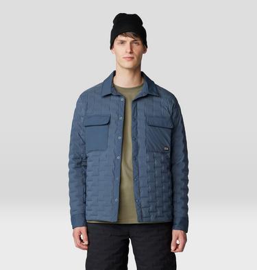 Men's Stretchdown Light Shacket, Color: Moon Blue, image 1