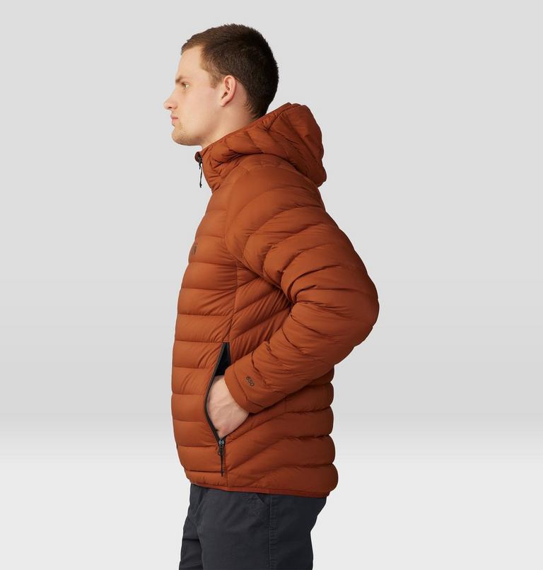 Men's Deloro Down Full Zip Hoody, Color: Iron Oxide, image 3