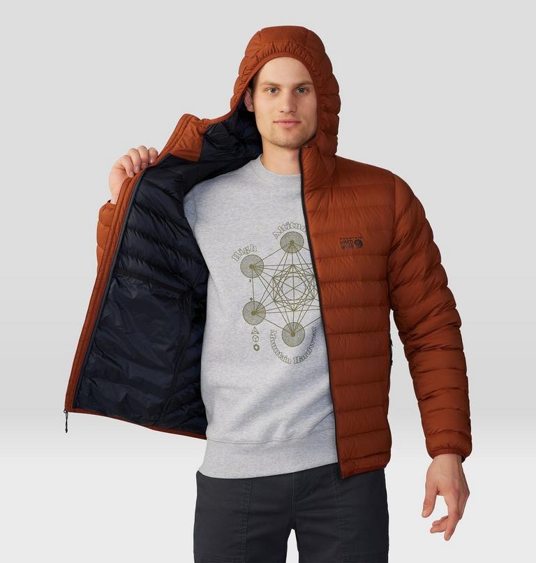 Men's Deloro Down Full Zip Hoody, Color: Iron Oxide, image 7