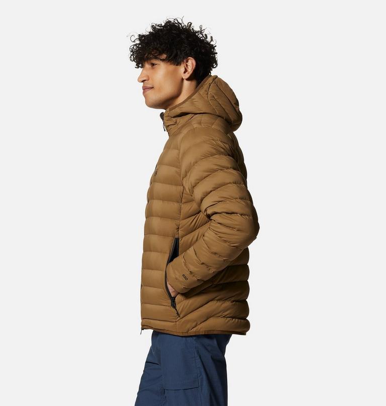 Men's Deloro Down Full Zip Hoody, Color: Corozo Nut, image 3