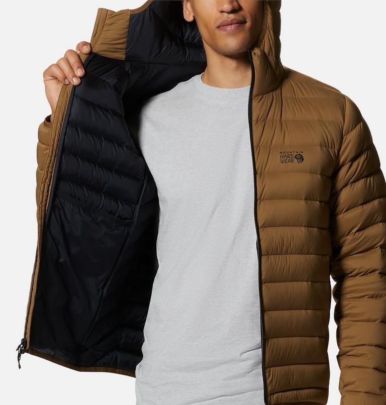 Men's Deloro Down Full Zip Hoody, Color: Corozo Nut, image 7