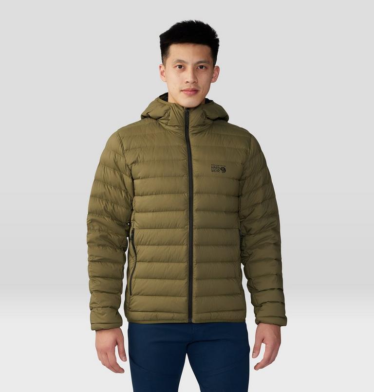 Manteau matelass&eacute; &agrave; capuchon avec fermeture &eacute;clair Deloro Homme, Color: Combat Green, image 1