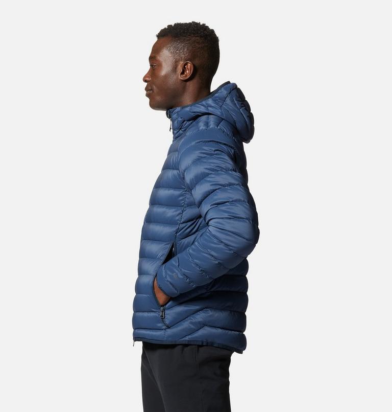 Men's Deloro Down Full Zip Hoody, Color: Hardwear Navy, image 3