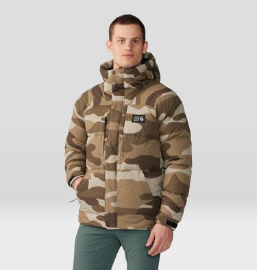 Men's Nevadan Down Parka, Color: Badlands Calaveras Camo Print, image 1