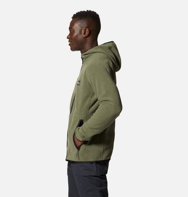 Men's Polartec® Double Brushed Full Zip Hoody, Color: Surplus Green Heather, image 3