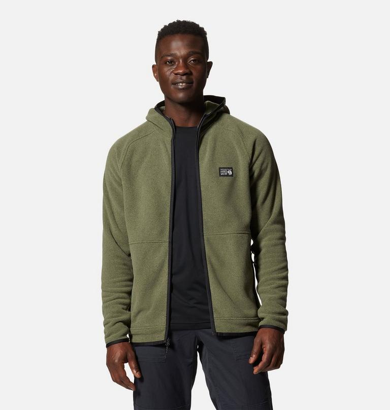Men's Polartec® Double Brushed Full Zip Hoody, Color: Surplus Green Heather, image 5