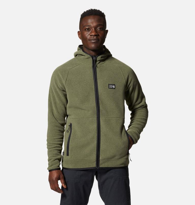 Men's Polartec® Double Brushed Full Zip Hoody, Color: Surplus Green Heather, image 1