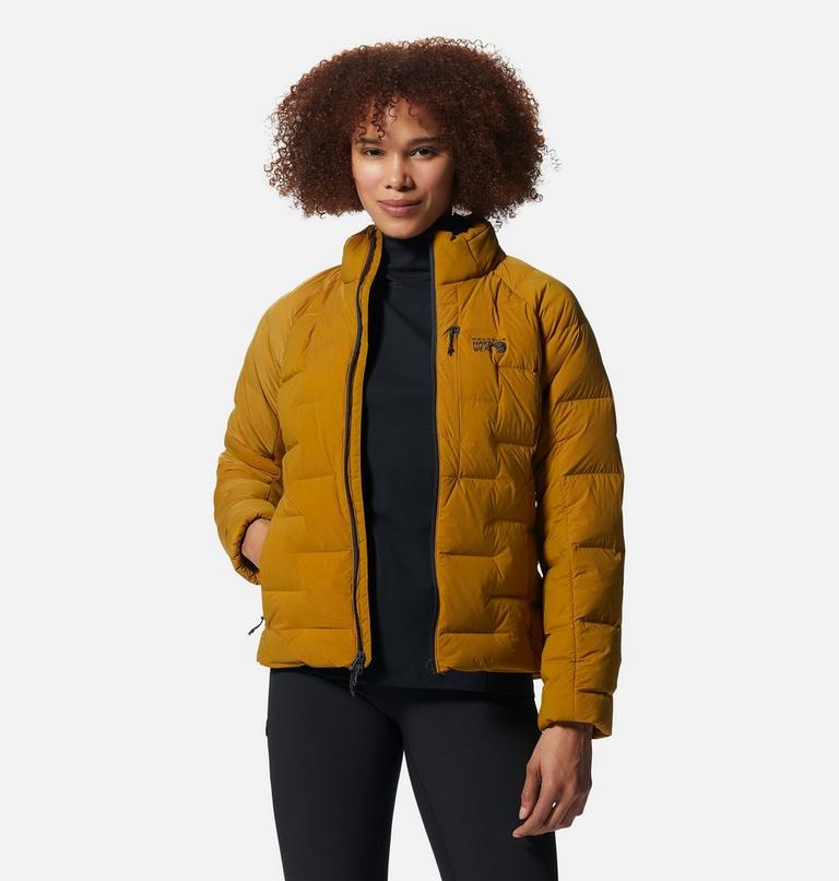Manteau Stretchdown High-Hip Femme, Color: Olive Gold, image 6