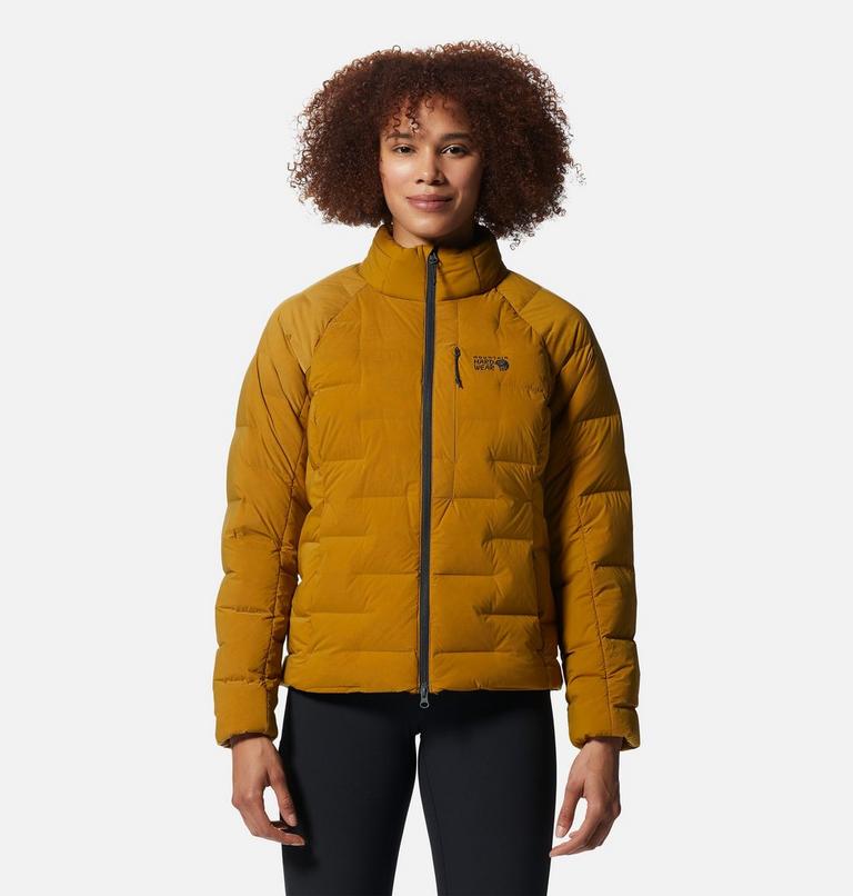 Manteau Stretchdown High-Hip Femme, Color: Olive Gold, image 1