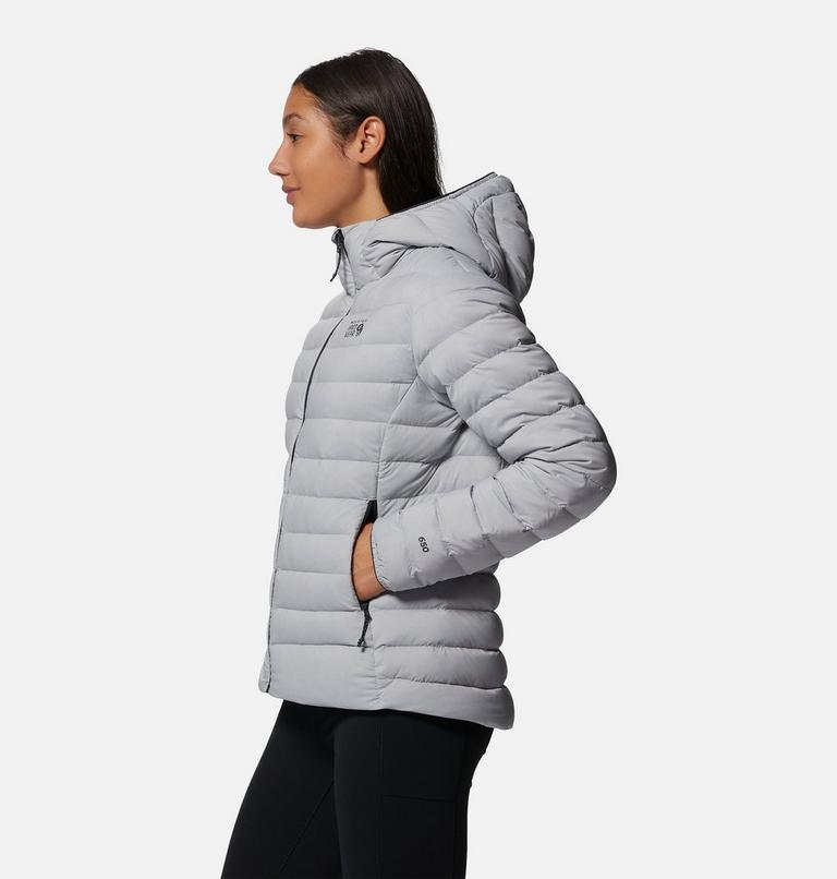 Women's Deloro Down Full Zip Hoody, Color: Glacial, image 3