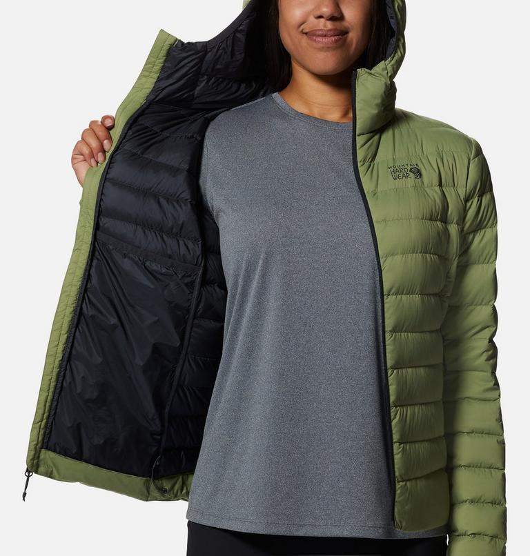 Women's Deloro Down Full Zip Hoody, Color: Light Cactus, image 7
