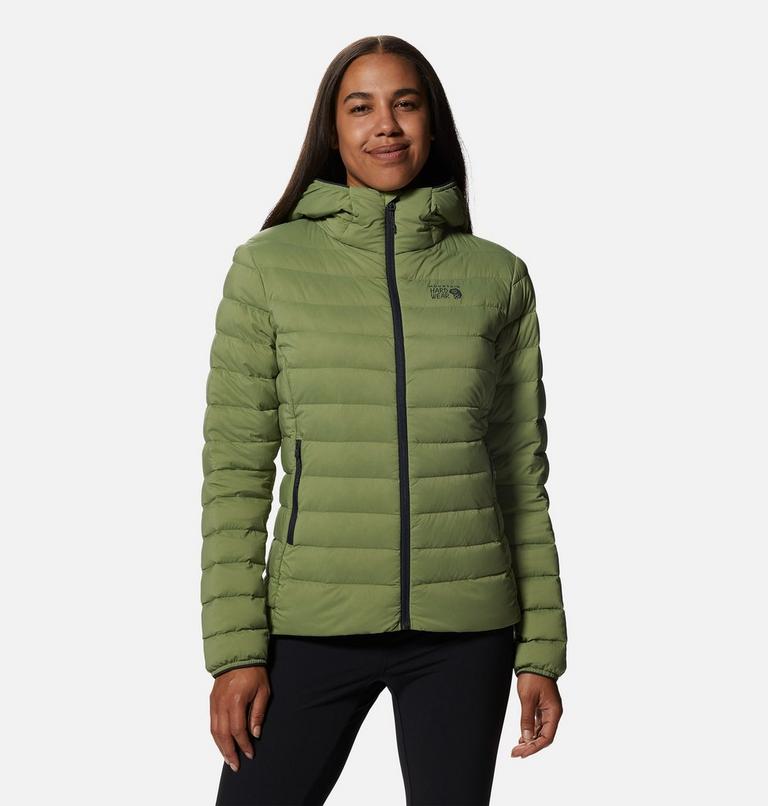 Women's Deloro Down Full Zip Hoody, Color: Light Cactus, image 1