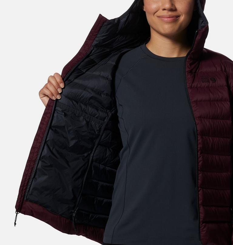 Manteau matelassé à capuchon avec fermeture éclair Deloro Femme, Color: Cocoa Red, image 8