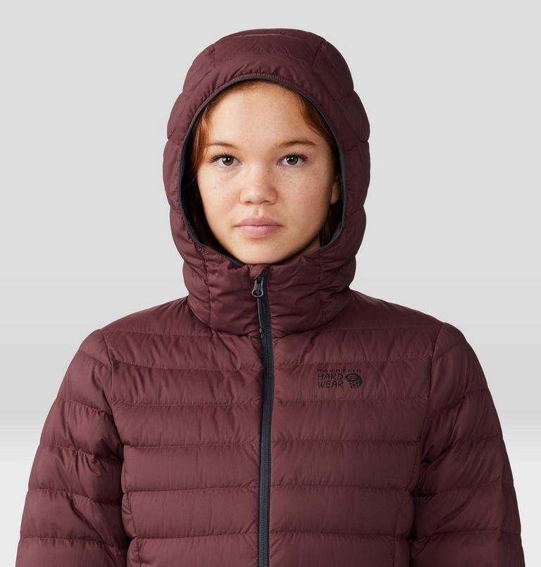 Women's Deloro Down Full Zip Hoody, Color: Washed Raisin, image 4