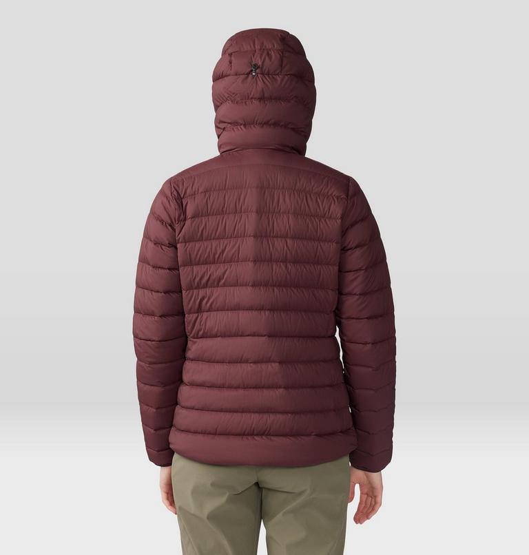Women's Deloro Down Full Zip Hoody, Color: Washed Raisin, image 2