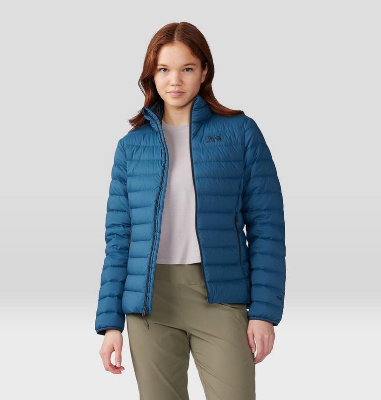 Women's Deloro Down Jacket, Color: Dark Caspian, image 8