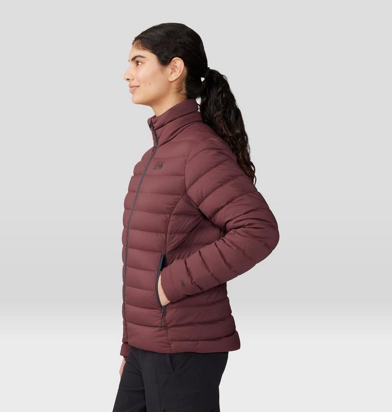 Women's Deloro Down Jacket, Color: Washed Raisin, image 3