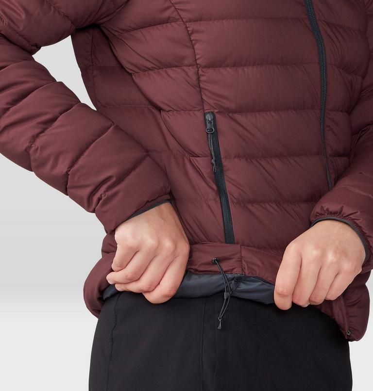 Women's Deloro Down Jacket, Color: Washed Raisin, image 6