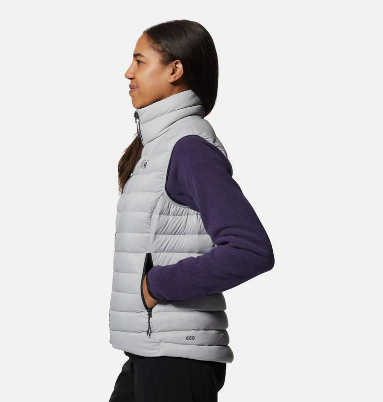 Women's Deloro Down Vest, Color: Glacial, image 3