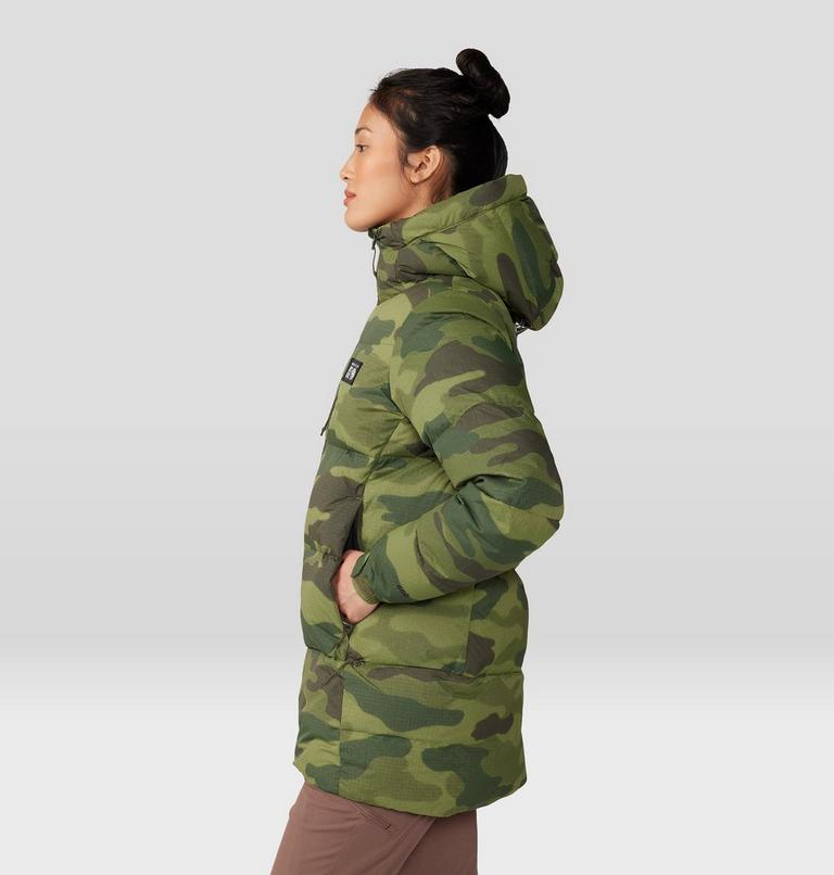 Women's Nevadan Down Parka, Color: Dark Pine Camo Print, image 3
