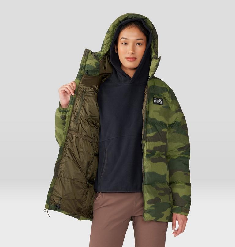 Women's Nevadan Down Parka, Color: Dark Pine Camo Print, image 8