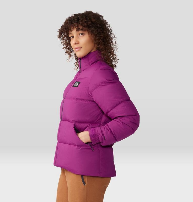 Women's Nevadan Down Jacket, Color: Berry Glow, image 3