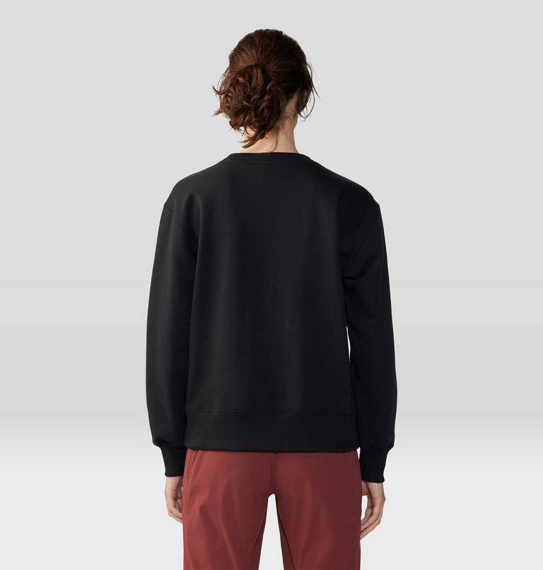 Women's MHW Logo Pullover Crew, Color: Black, image 2