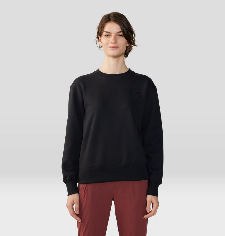 Women's MHW Logo Pullover Crew, Color: Black, image 1